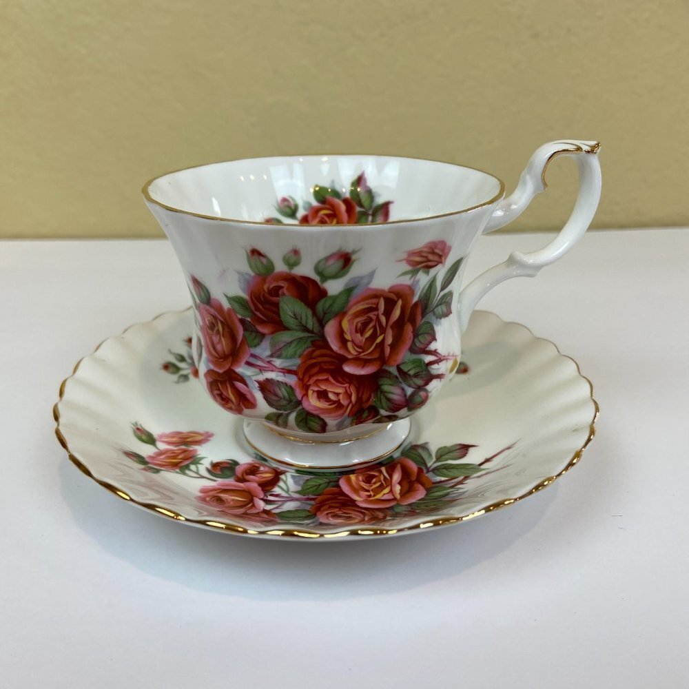 Royal Albert “Centennial Rose” Bone China English Tea Cup and Saucer